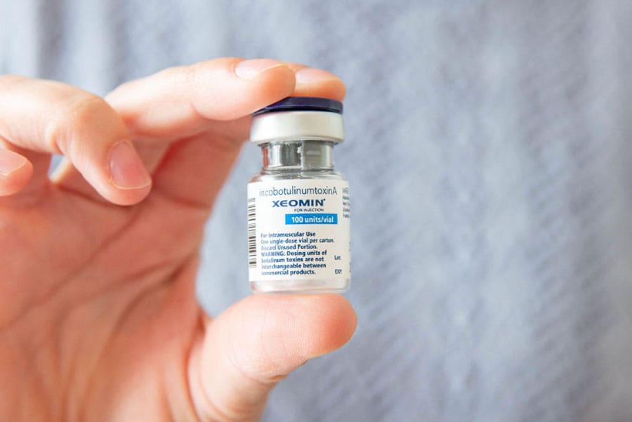 Xeomin is a prescription injection which temporarily relaxes targeted muscles to soften frown lines, forehead lines, and crow’s feet